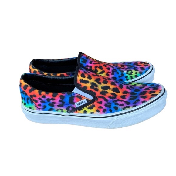 Vans Shoes - Vans Classic Slip On Rainbow Leopard Unisex Trainer
Shoes Sz Mens 8.5 Women’s 10